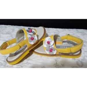 Umi Toddler Girls Leather Sandals Yellow